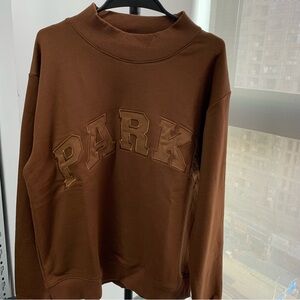 Parke Brown Mockneck Sweatshirt Heritage